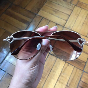 Aviator Sunglasses Heart Swarovski crystals